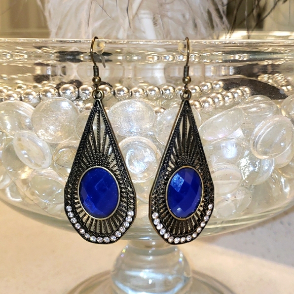Peacock Inspired Earings - Picture 1 of 4